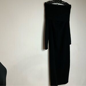 Ann Taylor Black off the shoulder, knit Sweater Dress M